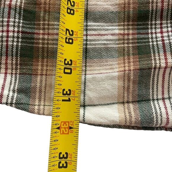 VTG 90s Eddie Bauer Double Pocket Plaid Flannel Button Shirt XL Tall Outdoors - Picture 11 of 12